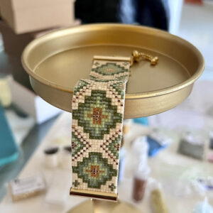 Bracciale geometrico verde
