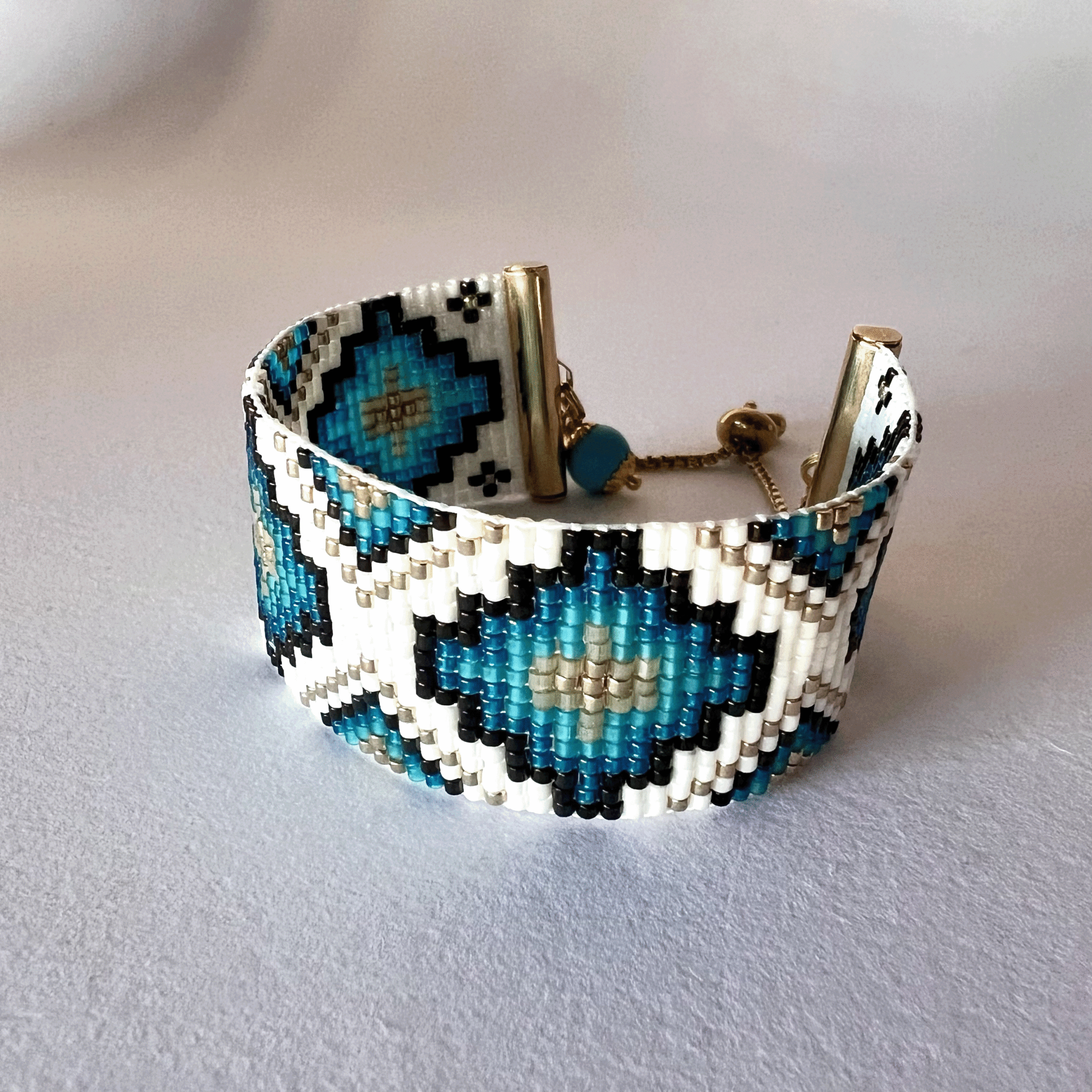 Bracciale geometrico blu - immagine 2