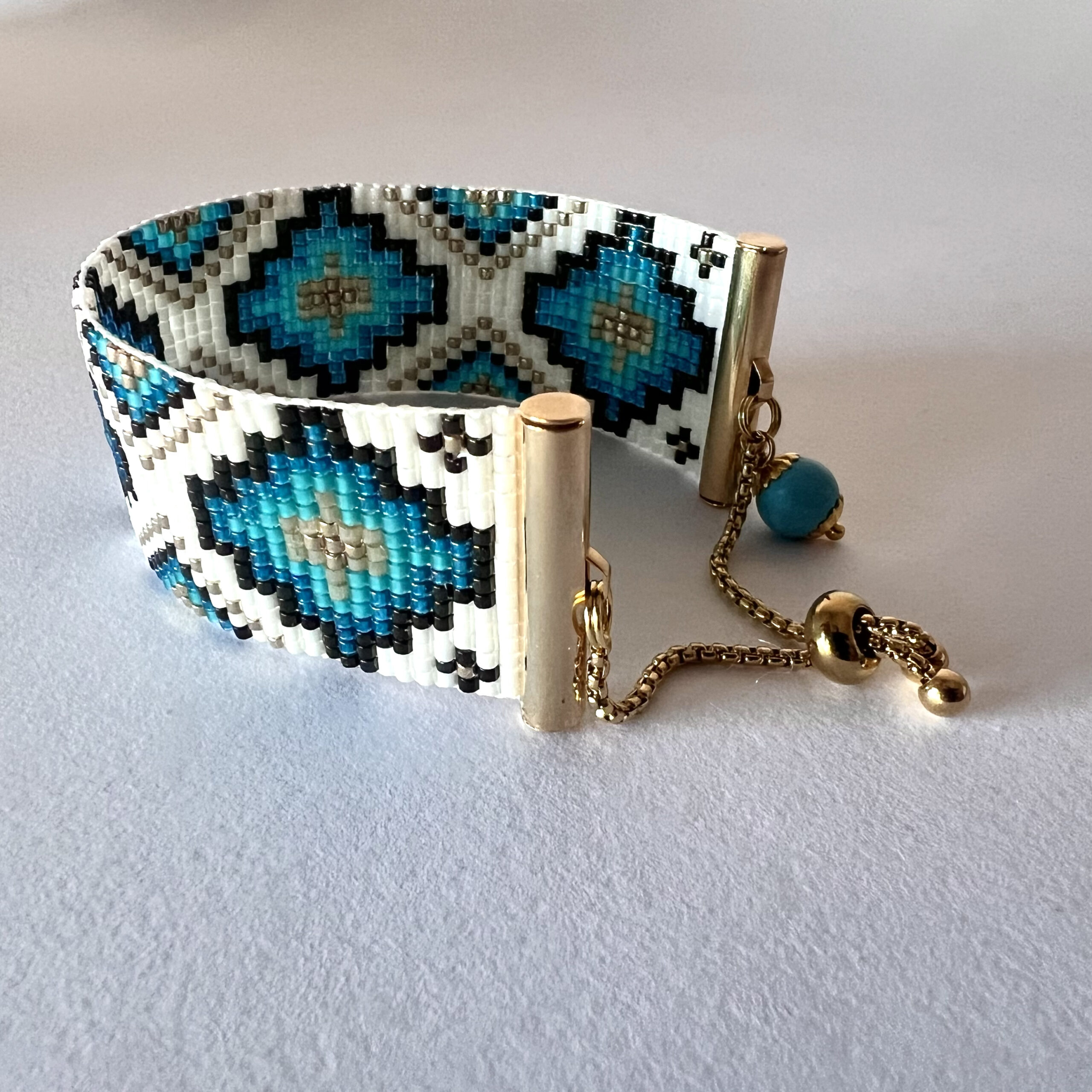 Bracciale geometrico blu - immagine 3