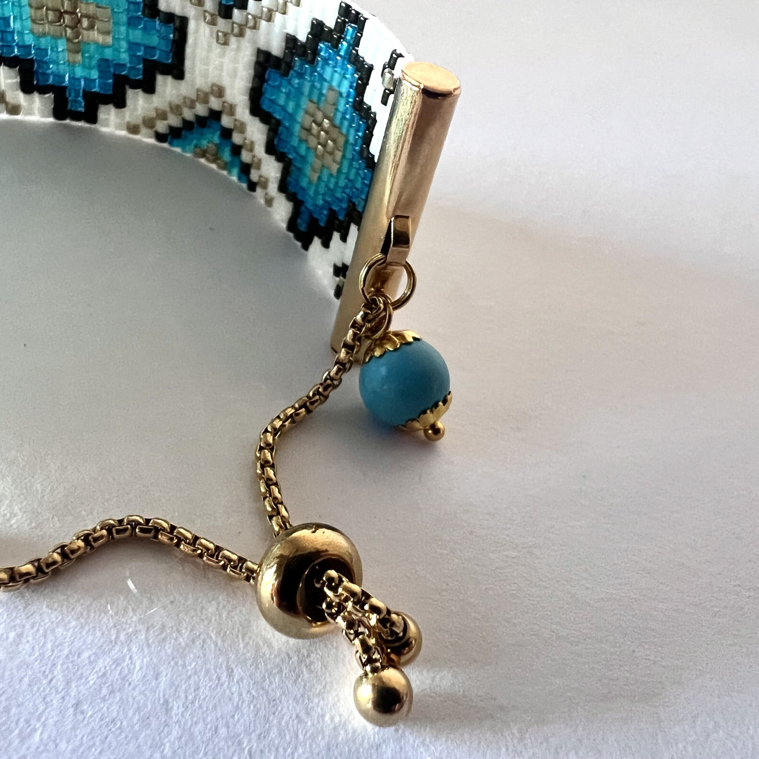 Bracciale geometrico blu - immagine 4
