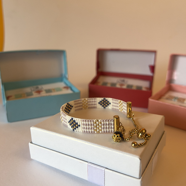 Bracciale bisaccia viola piccolo