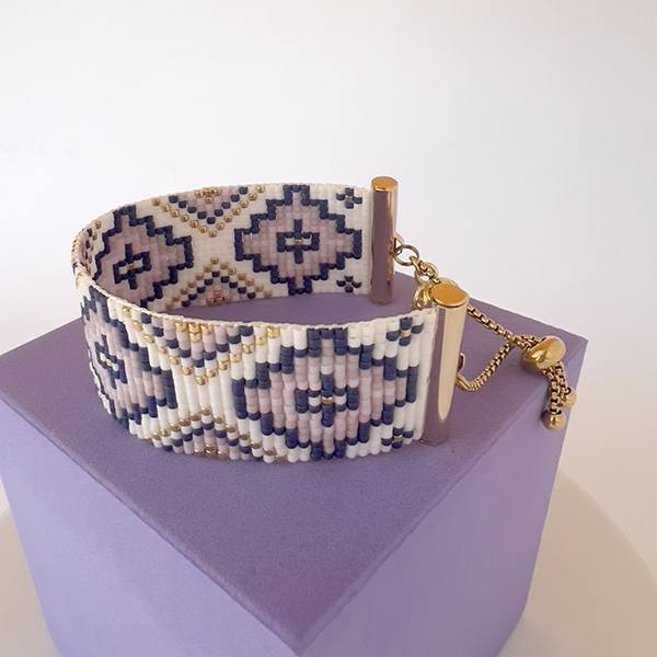 Bracciale geometrico viola