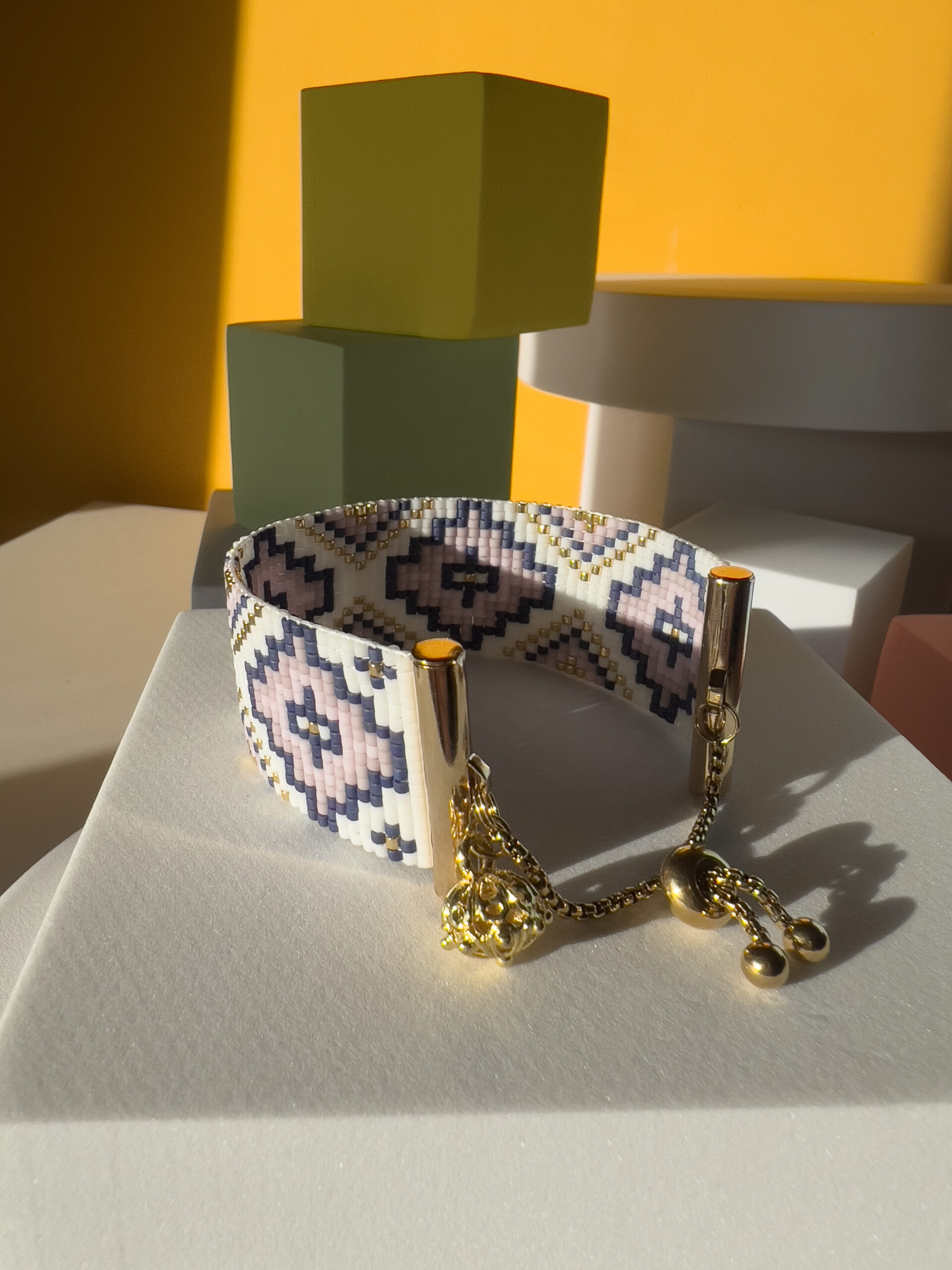 Bracciale geometrico viola - immagine 3