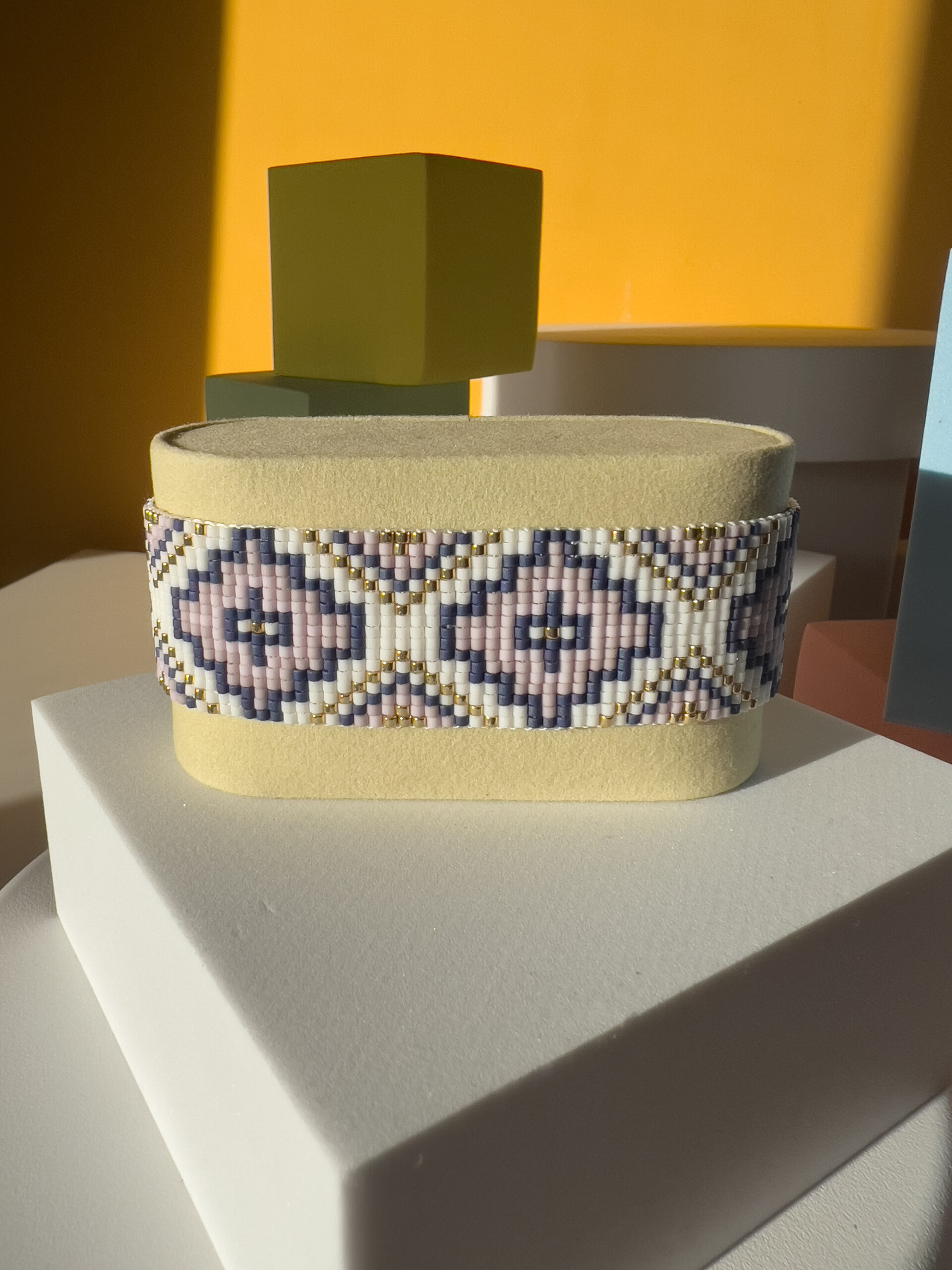 Bracciale geometrico viola - immagine 5
