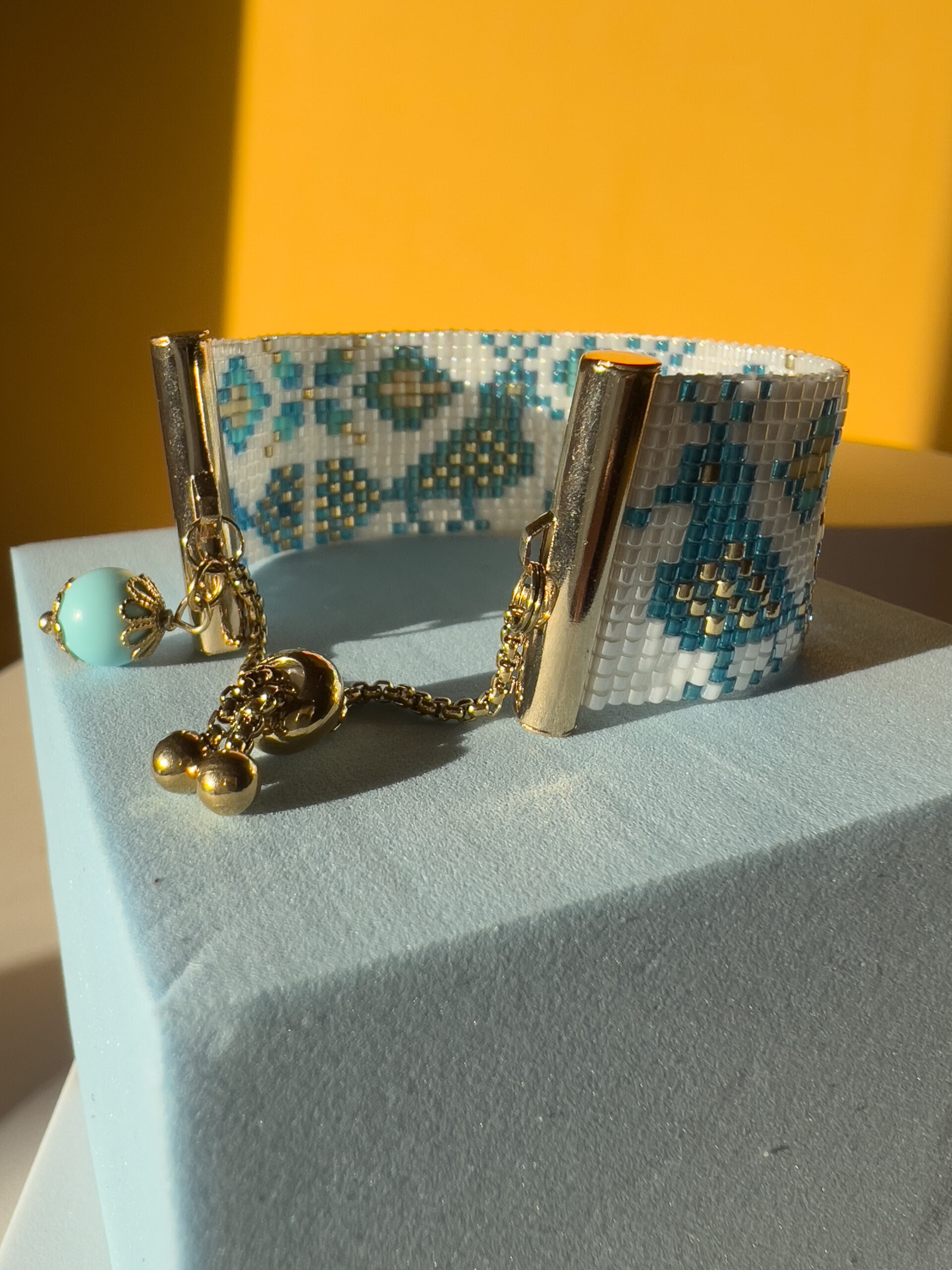 Bracciale pavoncella blu - immagine 3